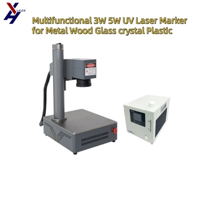 Marcador láser UV multifuncional de 3W 5W para vidrio de madera de cristal de plástico