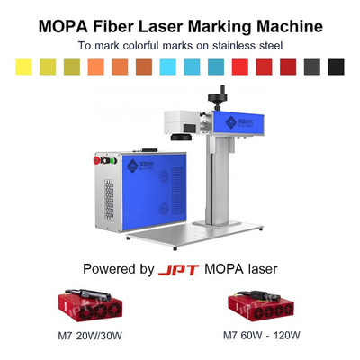 Máquina de marcado por láser de color Mopa 3D de 50W 100W para grabado profundo de metal