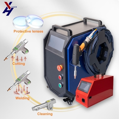 Raycus / Max Máquina de soldadura por láser de fibra opcional portátil de 1500W con enfriamiento por aire
